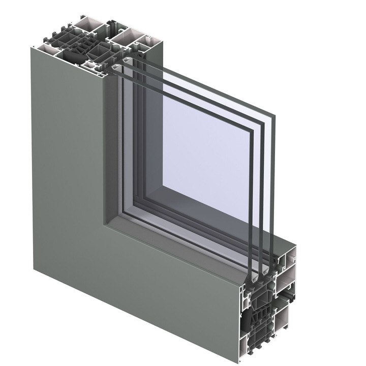 Алюминиевые окна Reynaers MasterLine 8 Hidden Vent Киев outside closed