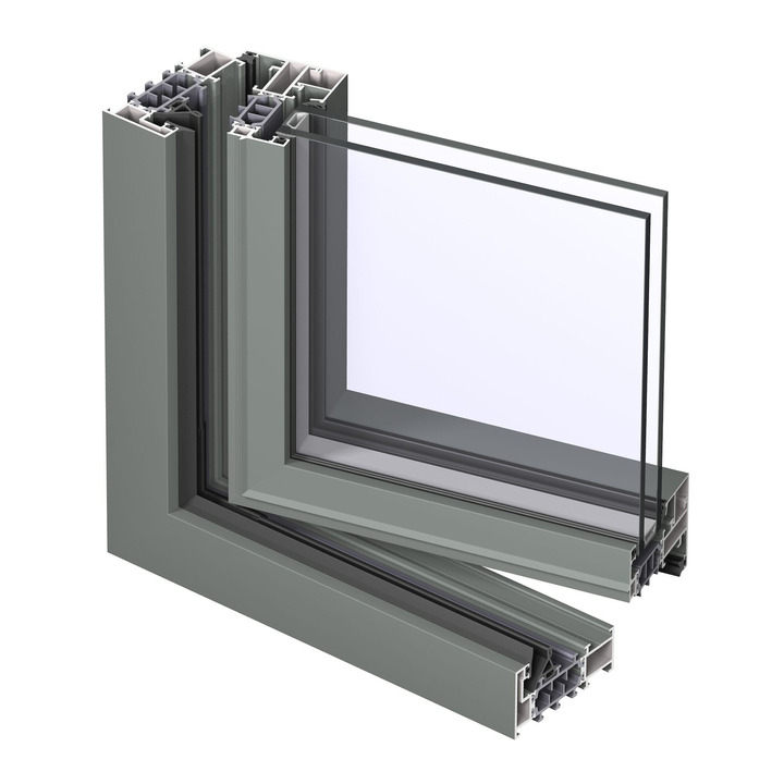 Алюминиевые окна Reynaers SlimLine 38 Cubic cubicoutside open