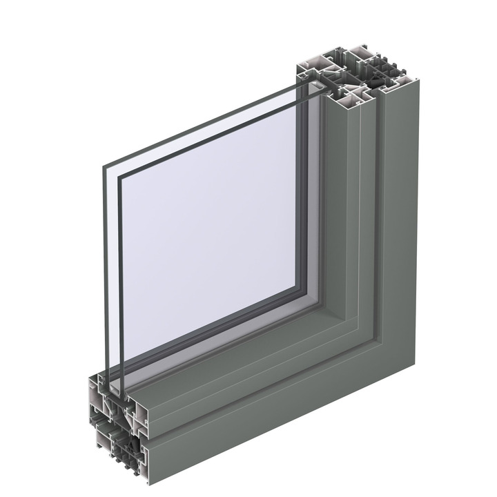 Алюминиевые окна Reynaers SlimLine 38 Ferro openinginside closed