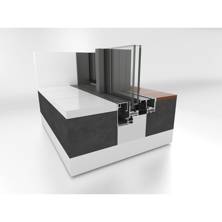 Алюмінієві розсувні двері Reynaers Hi-Finity Київ floorapostzoomout