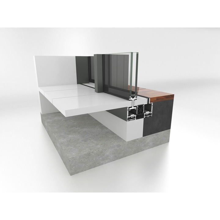 Алюмінієві розсувні двері Reynaers Hi-Finity Київ floorbpostzoomout